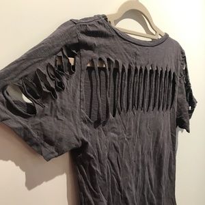 [SOLD] NWOT Distresses Ripped Tee